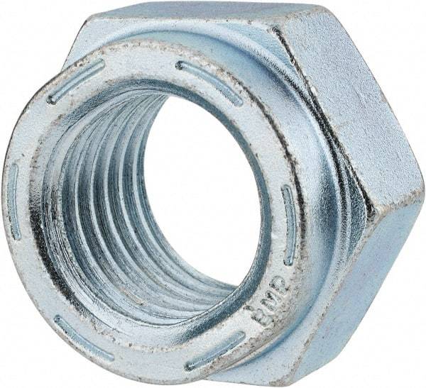 Value Collection - 1-1/4 - 7 UNC Grade C Hex Lock Nut with Distorted Thread - 1-7/8" Width Across Flats, 1-3/32" High, Cadmium Clear-Plated Finish - A1 Tooling