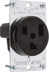 Leviton - 250 VAC, 50 Amp, 6-50P NEMA Configuration, Black, Industrial Grade, Self Grounding Single Receptacle - 1 Phase, 2 Poles, 3 Wire, Flush Mount, Tamper Resistant - A1 Tooling