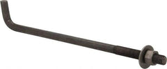 Value Collection - 1-8, 24" OAL Bent Anchor Bolt - Grade 2 Steel - A1 Tooling