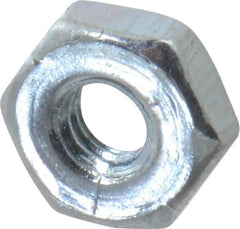 Value Collection - #2-64 UN Steel Right Hand Machine Screw Hex Nut - 3/16" Across Flats, 0.066" High, Zinc-Plated Finish, 2B Class of Fit - A1 Tooling