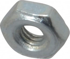 Value Collection - #4-48 UN Steel Right Hand Machine Screw Hex Nut - 1/4" Across Flats, 0.098" High, Zinc-Plated Finish, 2B Class of Fit - A1 Tooling