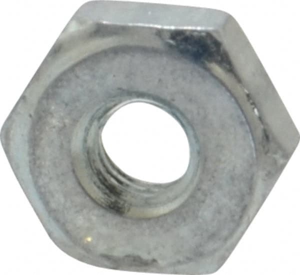 Value Collection - #6-40 UN Steel Right Hand Machine Screw Hex Nut - 5/16" Across Flats, 0.114" High, Zinc-Plated Finish, 2B Class of Fit - A1 Tooling