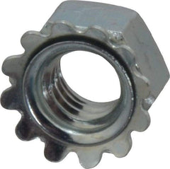 Value Collection - 5/16-18, Zinc Plated, Steel Hex Nut with External Tooth Washer - 19/32" Washer Diam, 1/2" Width Across Flats - A1 Tooling