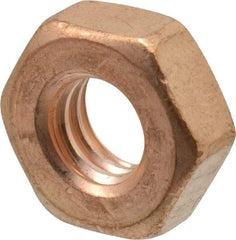 Value Collection - 5/16-18 UNC Silicon Bronze Right Hand Machine Screw Hex Nut - 9/16" Across Flats, 7/32" High, Uncoated - A1 Tooling