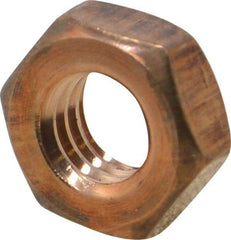 Value Collection - 3/8-16 UNC Silicon Bronze Right Hand Machine Screw Hex Nut - 5/8" Across Flats, 1/4" High, Uncoated - A1 Tooling