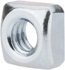 Value Collection - 1/4-20 Steel Square Nut - Zinc Plated, 7/16" Square Width x 7/32" Overall Height - A1 Tooling