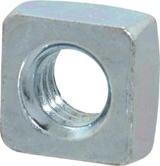 Value Collection - 3/8-16 Steel Square Nut - Zinc Plated, 5/8" Square Width x 21/64" Overall Height - A1 Tooling