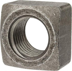 Value Collection - 1-1/4-7 Steel Square Nut - Uncoated, 1-7/8" Square Width x 1-3/32" Overall Height - A1 Tooling