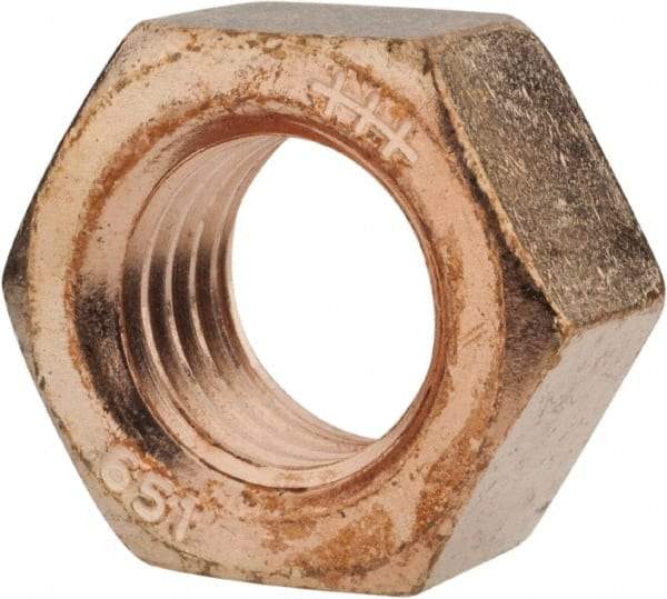 Value Collection - 3/4-10 UN Silicon Bronze Right Hand Hex Nut - 1-1/8" Across Flats, 41/64" High, Uncoated - A1 Tooling