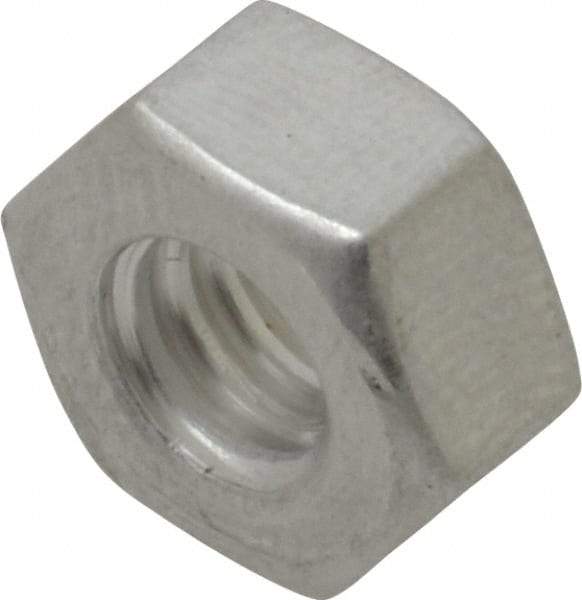 Value Collection - 1/4-20 UN Aluminum Right Hand Hex Nut - 7/16" Across Flats, 7/32" High, Uncoated - A1 Tooling