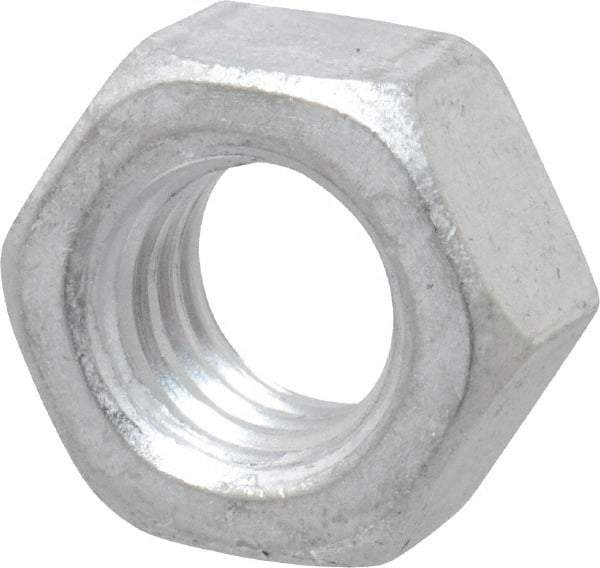 Value Collection - 5/16-18 UN Aluminum Right Hand Hex Nut - 1/2" Across Flats, 17/64" High, Aluminum-Plated Finish - A1 Tooling