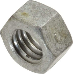 Value Collection - 3/8-16 UNC Steel Right Hand Hex Nut - 9/16" Across Flats, 21/64" High, Hot Dipped Galvanized Finish - A1 Tooling