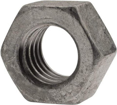 Value Collection - 7/16-14 UNC Steel Right Hand Hex Nut - 11/16" Across Flats, 3/8" High, Hot Dipped Galvanized Finish - A1 Tooling