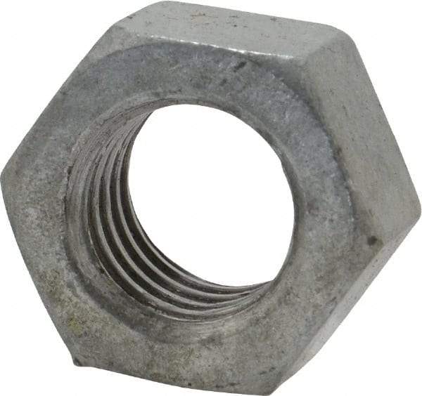 Value Collection - 1/2-13 UNC Steel Right Hand Hex Nut - 3/4" Across Flats, 7/16" High, Hot Dipped Galvanized Finish - A1 Tooling