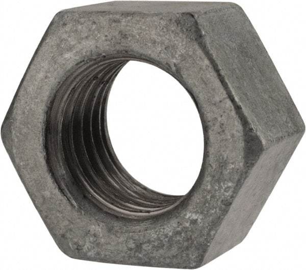 Value Collection - 7/8-9 UNC Steel Right Hand Hex Nut - 1-5/16" Across Flats, 3/4" High, Hot Dipped Galvanized Finish - A1 Tooling