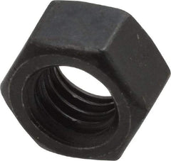 Value Collection - 3/8-16 UNC Steel Right Hand Hex Nut - 9/16" Across Flats, 21/64" High, Black Oxide Finish - A1 Tooling