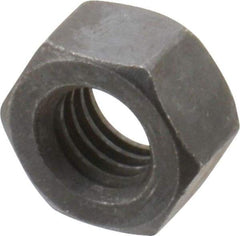 Value Collection - 7/16-14 UNC Steel Right Hand Hex Nut - 11/16" Across Flats, 3/8" High, Black Oxide Finish - A1 Tooling