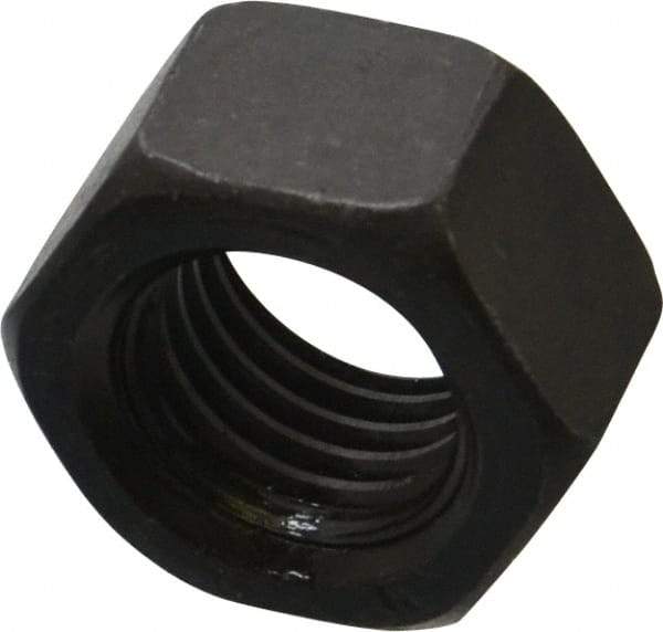 Value Collection - 7/8-9 UNC Steel Right Hand Hex Nut - 1-5/16" Across Flats, 3/4" High, Black Oxide Finish - A1 Tooling