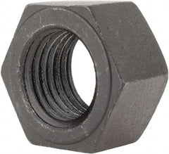 Value Collection - 1-1/2 - 6 UNC Steel Right Hand Hex Nut - 2-1/4" Across Flats, 1-9/32" High, Black Oxide Finish - A1 Tooling