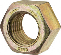 Value Collection - 1-3/8 - 6 UNC Steel Right Hand Hex Nut - 2-1/16" Across Flats, 1-11/64" High, Zinc Yellow Dichromate Finish - A1 Tooling