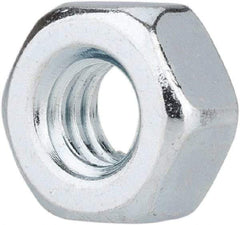 Value Collection - 1/4-20 UNC Steel Right Hand Hex Nut - 7/16" Across Flats, 7/32" High, Zinc-Plated Finish - A1 Tooling