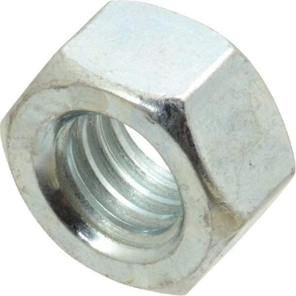 Value Collection - 7/16-14 UNC Steel Right Hand Hex Nut - 11/64" Across Flats, 3/8" High, Zinc-Plated Finish - A1 Tooling