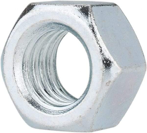 Value Collection - 1/2-13 UNC Steel Right Hand Hex Nut - 3/4" Across Flats, 7/16" High, Zinc-Plated Finish - A1 Tooling