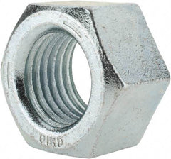 Value Collection - 1-1/2 - 6 UNC Steel Right Hand Hex Nut - 2-1/4" Across Flats, 1-9/32" High, Zinc-Plated Finish - A1 Tooling