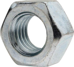 Value Collection - 9/16-12 UN Steel Right Hand Hex Nut - 7/8" Across Flats, 31/64" High, Zinc-Plated Finish - A1 Tooling