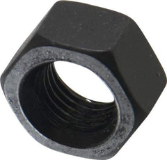 Value Collection - 7/16-20 UNF Steel Right Hand Hex Nut - 11/16" Across Flats, 3/8" High, Black Oxide Finish - A1 Tooling