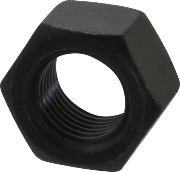 Value Collection - 1/2-20 UNF Steel Right Hand Hex Nut - 3/4" Across Flats, 7/16" High, Black Oxide Finish - A1 Tooling