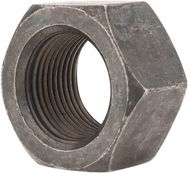 Value Collection - 1-14 UNS Steel Right Hand Hex Nut - 1-1/2" Across Flats, 55/64" High, Black Oxide Finish - A1 Tooling