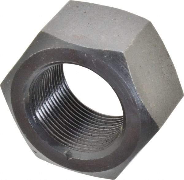 Value Collection - 1-1/2 - 12 UNF Steel Right Hand Hex Nut - 2-1/4" Across Flats, 1-9/32" High, Uncoated - A1 Tooling