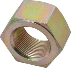 Value Collection - 1-1/2 - 12 UN Steel Right Hand Hex Nut - 2-1/4" Across Flats, 1-9/32" High, Zinc Yellow Dichromate Finish - A1 Tooling