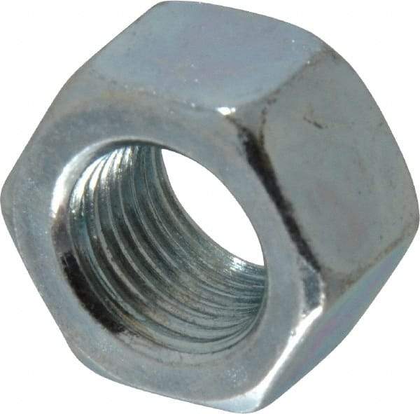 Value Collection - 1/2-20 UN Steel Right Hand Hex Nut - 3/4" Across Flats, 7/16" High, Zinc-Plated Finish - A1 Tooling