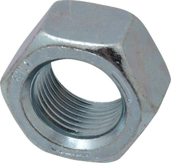 Value Collection - 3/4-16 UNF Steel Right Hand Hex Nut - 1-1/8" Across Flats, 0.6406" High, Zinc-Plated Finish - A1 Tooling