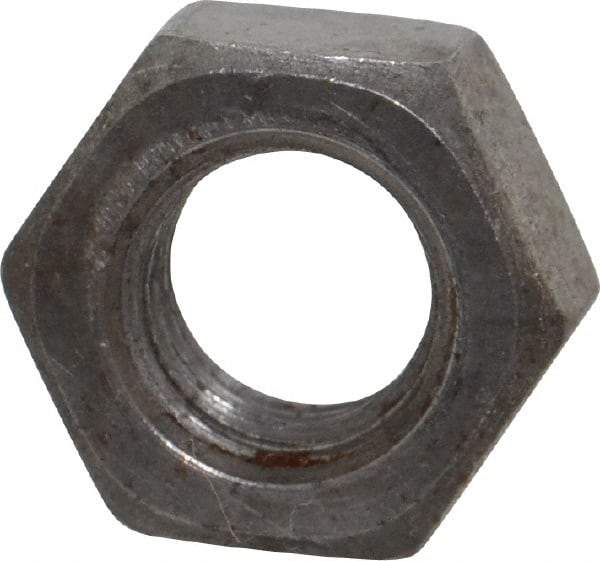 Value Collection - 7/16-14 UNC Steel Right Hand Hex Nut - 11/16" Across Flats, 3/8" High, Uncoated - A1 Tooling