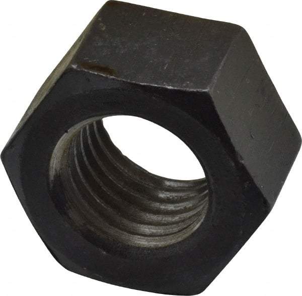 Value Collection - 1-1/8 - 7 UNC Steel Right Hand Hex Nut - 1-11/16" Across Flats, 31/32" High, Uncoated - A1 Tooling