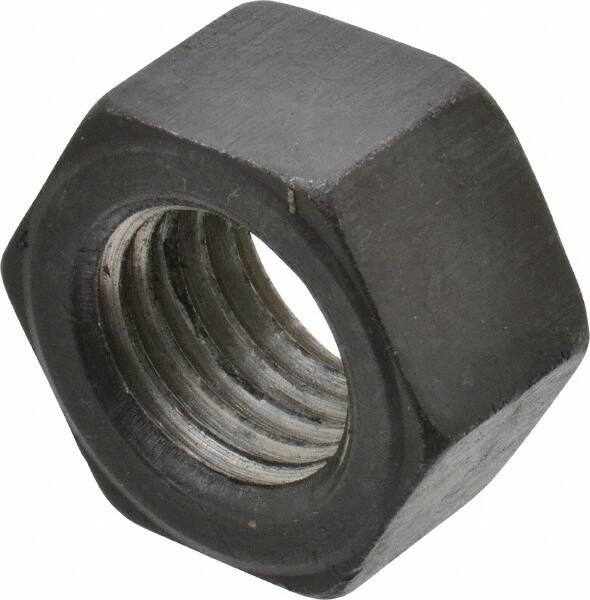 Value Collection - 1-8 UNC Steel Left Hand Hex Nut - 1-1/2" Across Flats, 55/64" High, Uncoated - A1 Tooling