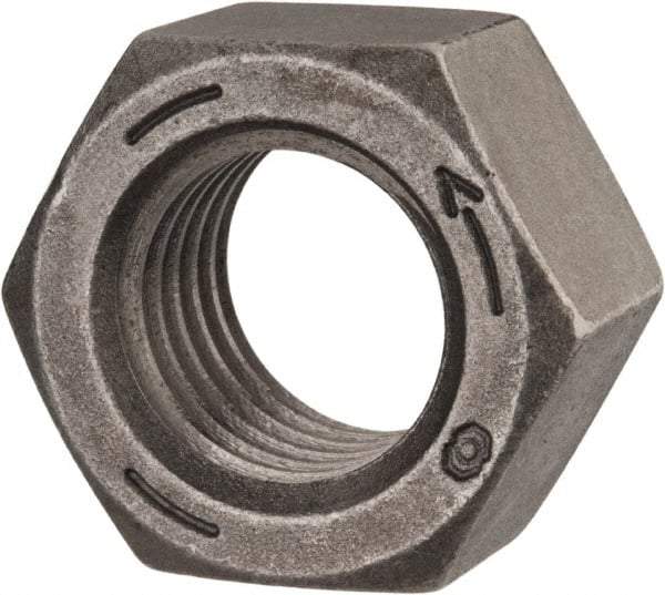 Value Collection - 1-1/8 - 7 UNC Steel Left Hand Hex Nut - 1-11/16" Across Flats, 31/32" High, Uncoated - A1 Tooling