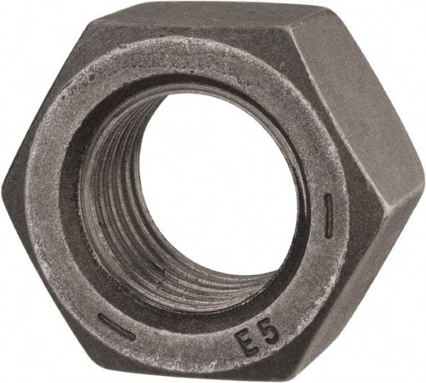 Value Collection - 1-1/4 - 7 UNC Steel Left Hand Hex Nut - 1-7/8" Across Flats, 1-1/16" High, Uncoated - A1 Tooling