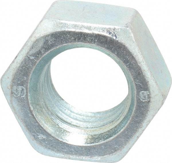 Value Collection - M18x2.50 Steel Right Hand Hex Nut - 27mm Across Flats, 15mm High, Zinc-Plated Finish - A1 Tooling