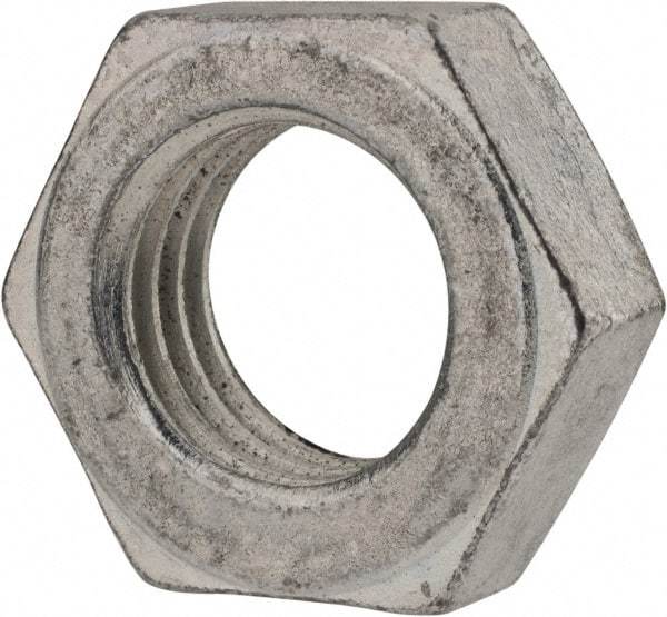 Value Collection - 1-1/8 - 7 UN Steel Right Hand Hex Jam Nut - 2-1/4" Across Flats, 27/32" High, Zinc-Plated Finish - A1 Tooling