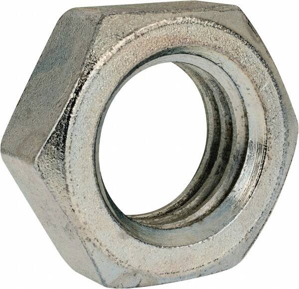 Value Collection - 1-3/8 - 6 UNC Steel Right Hand Hex Jam Nut - 2-1/16" Across Flats, 25/32" High, Zinc Clear Finish - A1 Tooling