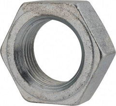 Value Collection - 1-1/8 - 12 UNF Steel Right Hand Hex Jam Nut - 1-11/16" Across Flats, 39/64" High, Zinc Clear Finish - A1 Tooling