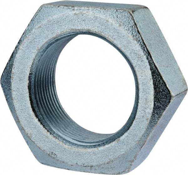 Value Collection - 1-1/2 - 12 UN Steel Right Hand Hex Jam Nut - 2-1/4" Across Flats, 27/32" High, Zinc-Plated Finish - A1 Tooling