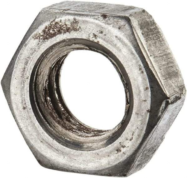 Value Collection - 5/16-18 UNC Steel Left Hand Hex Jam Nut - 1/2" Across Flats, 3/16" High, Uncoated - A1 Tooling