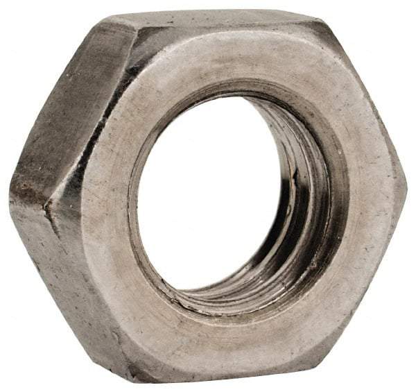 Value Collection - 3/8-16 UNC Steel Left Hand Hex Jam Nut - 9/16" Across Flats, 7/32" High, Uncoated - A1 Tooling