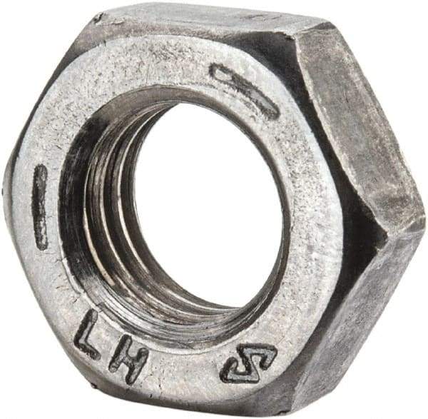 Value Collection - 5/16-24 UNF Steel Left Hand Hex Jam Nut - 1/2" Across Flats, 3/16" High, Uncoated - A1 Tooling