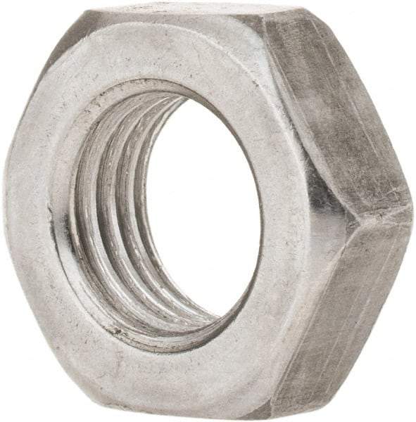 Value Collection - 7/16-20 UNF Steel Left Hand Hex Jam Nut - 11/16" Across Flats, 1/4" High, Uncoated - A1 Tooling